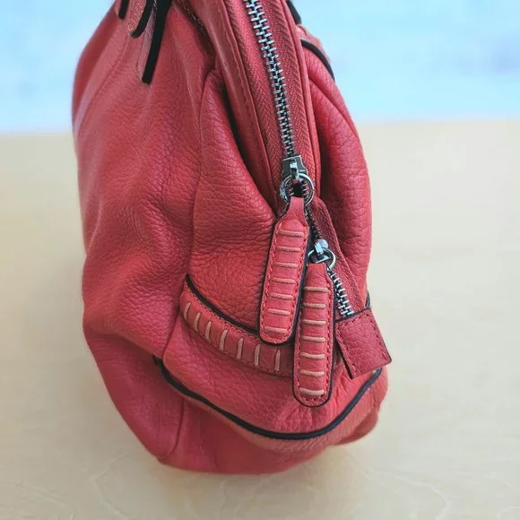 Cromia Womens Pink Pebble Leather Shoulder Bag, Made in Italy, Pre-owned - Picture 5 of 16